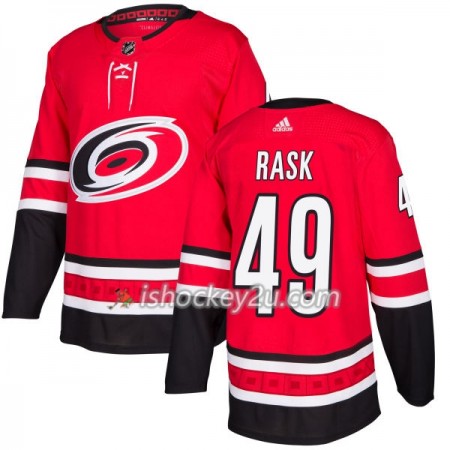Mænd NHL Carolina Hurricanes Trøje Victor Rask 49 Adidas 2017-2018 Rød Authentic